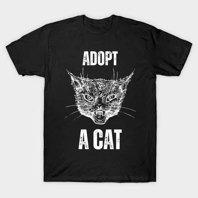 Adopt a Cat T-Shirt by Golden Eagle Design Studio